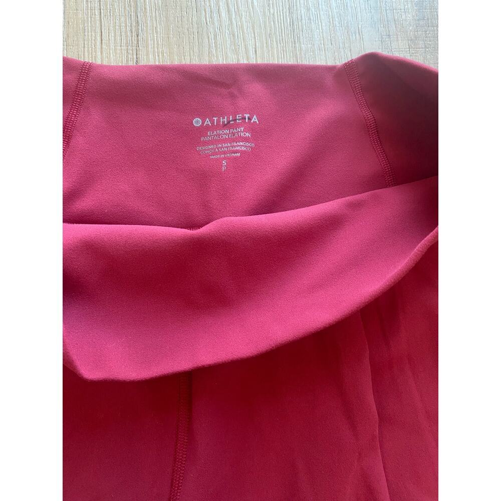 Athleta Elation Women Yoga Pants Coffeeberry Red Joggers Athleisure Small NWOT - Picture 9 of 9